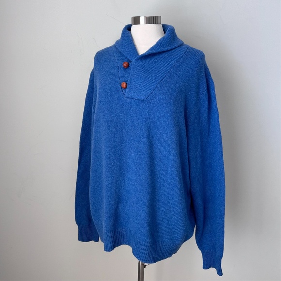 NEW J McLaughlin Men’s Shawl Collar Buttons Wool Blend Grandpa Pullover Sweater - Picture 7 of 16